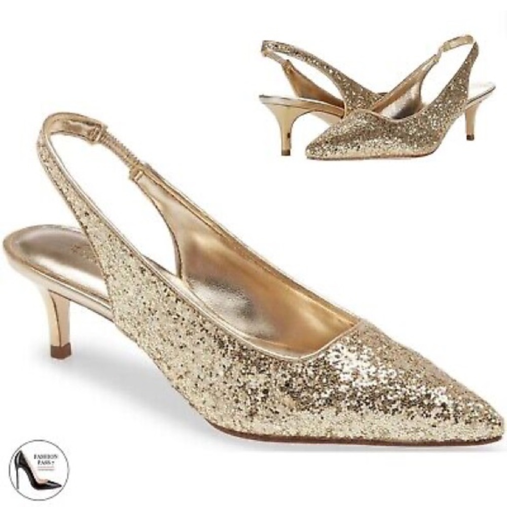 🌟‼️SALE‼️Lilly Pulitzer Shaina Slingback Heel in Gold Metallic🌟